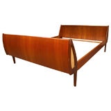 Sculptural Danish Headboard and Footboard