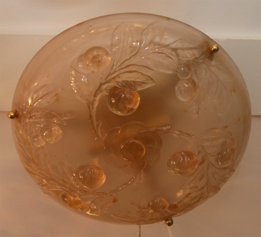 Mid-20th Century 1930's french deco ceiling fixture