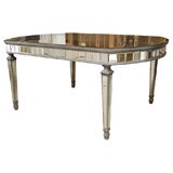 Art Deco Oval Mirrored Dining Table