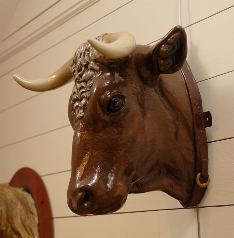 French large  Zinc Bull head