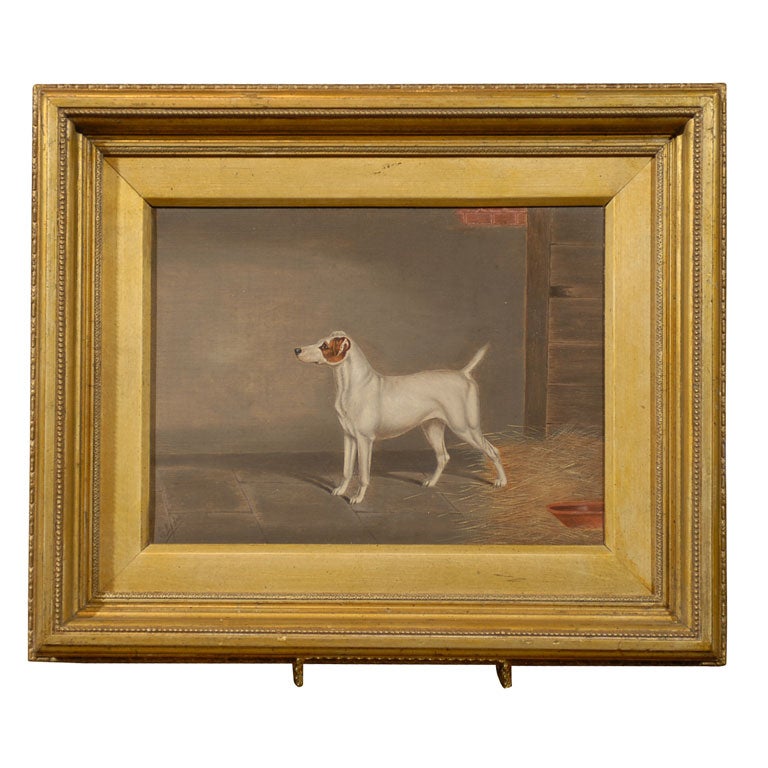 Terrier oil painting