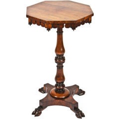 Early 19th Century Rosewood Octagonal End Table