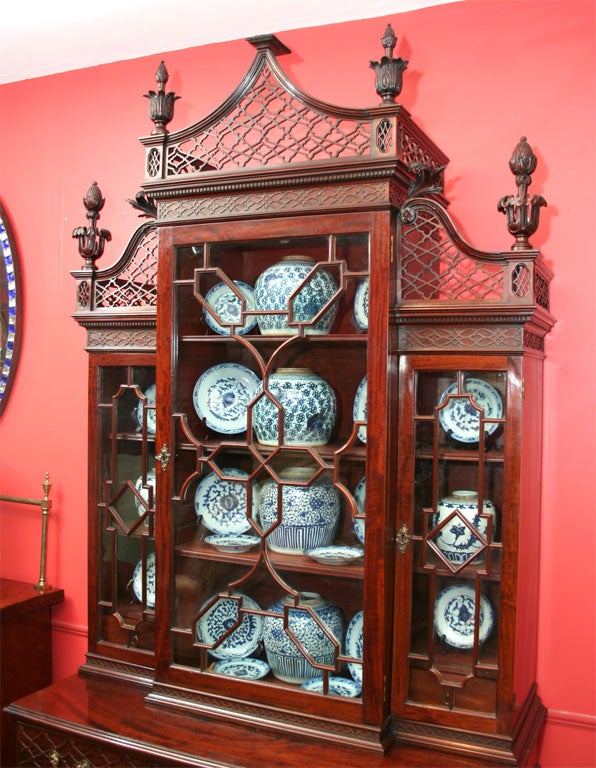 An 18th Century Chippendale Bookcase Cabinet. 1