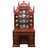 Antique An 18th Century Chippendale Bookcase Cabinet.