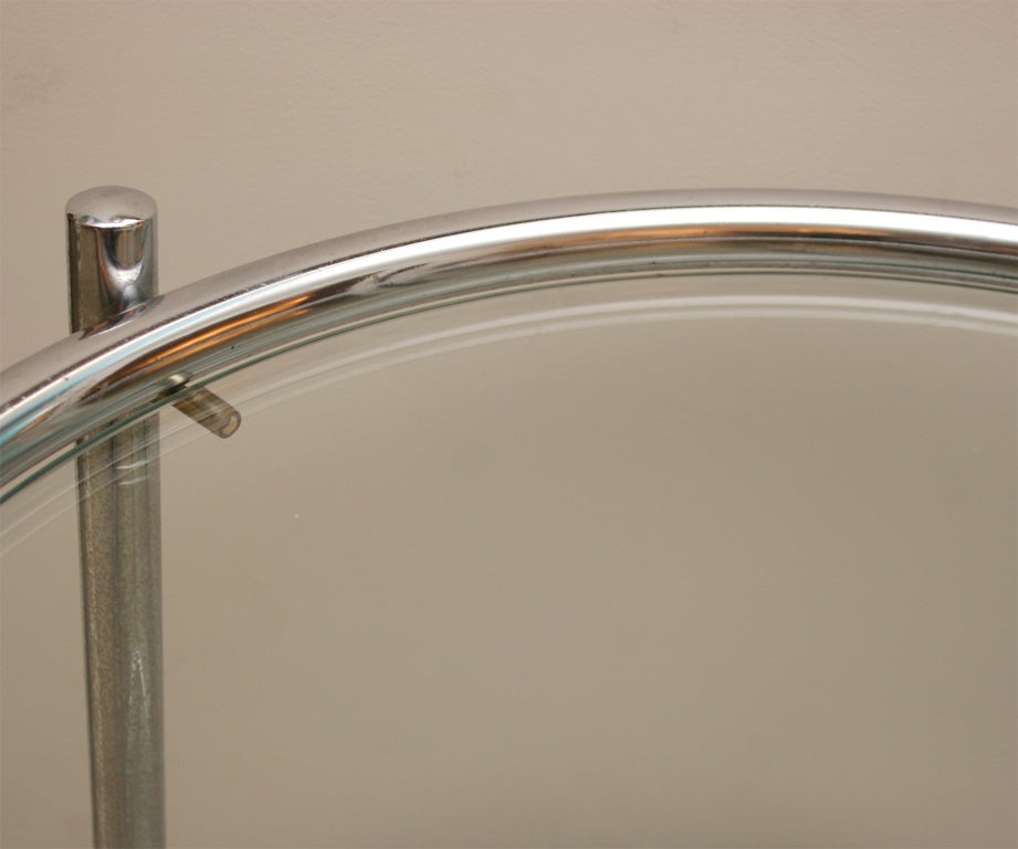 Three Tier Chrome and Glass Round Bar Cart 4