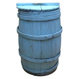 Vintage Painted Sugar Barrel in Luscious Old Blue Paint