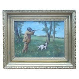 Oil Painting:  Hunting Scene