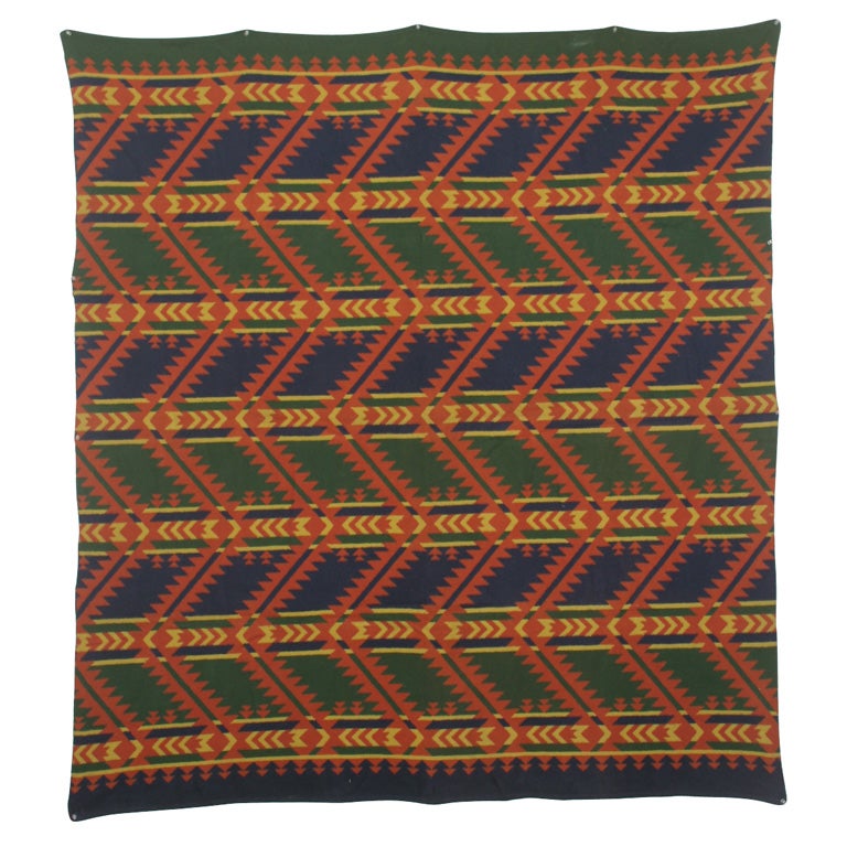 Arrowhead Motif Indian Camp Blanket For Sale
