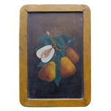 Oil Painting on Slate:  Pears.