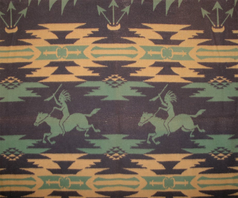 20th Century Vintage Beacon Indian Camp Blanket.