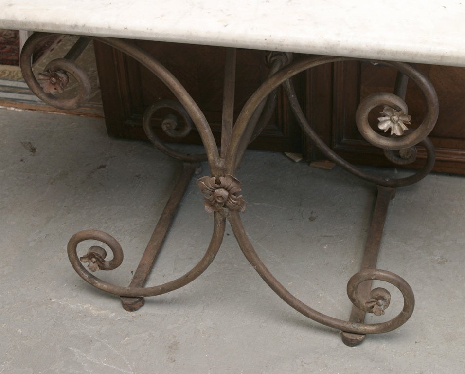 Marble Antique French Baker's Table
