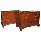 Pair George III Mahogany Chest of Drawers