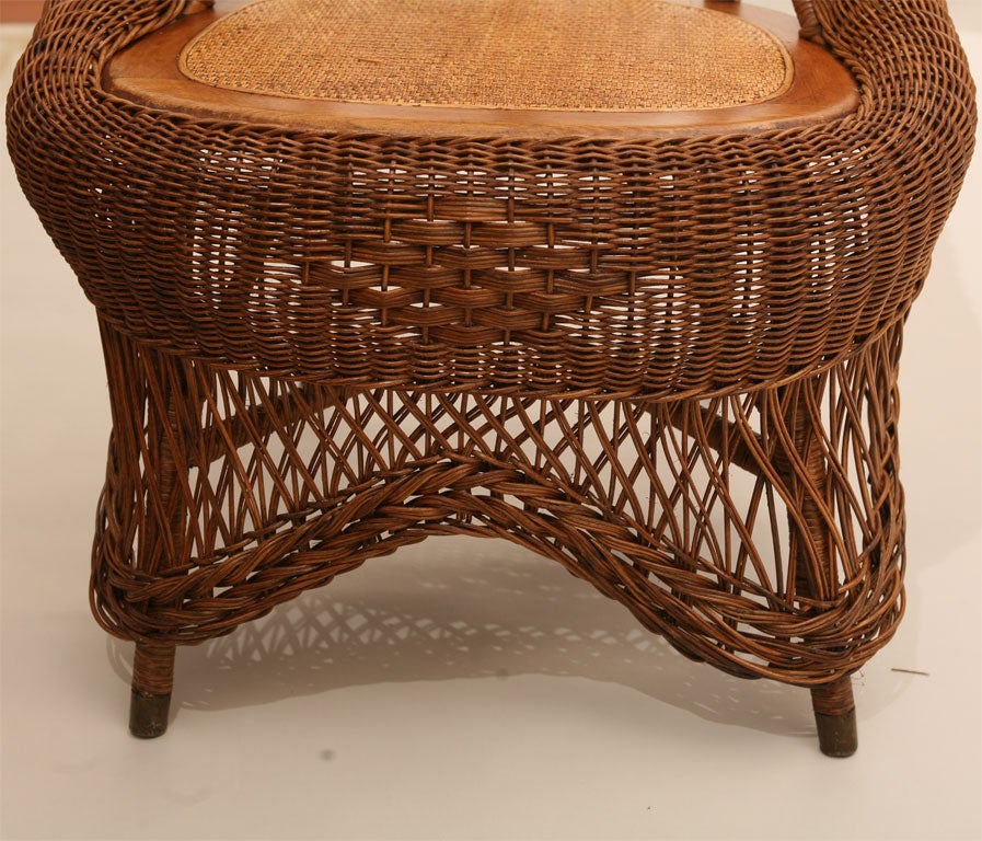 HIGH STYLE VICTORIAN WICKER SIDE CHAIRS 2