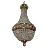 Beaded Crystal Basket Chandelier