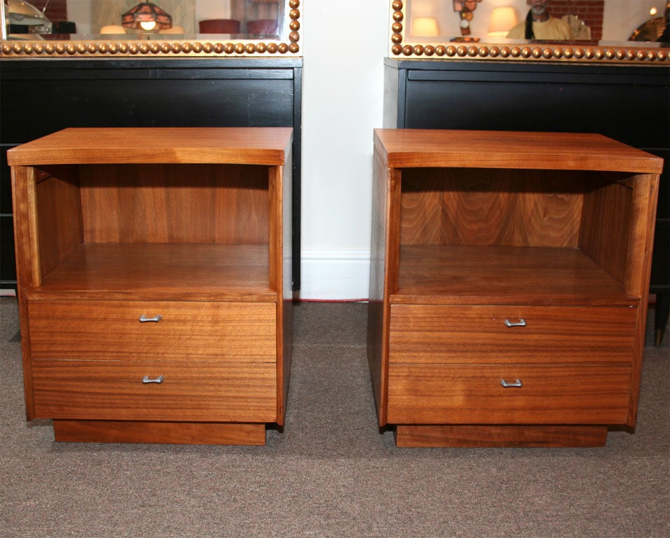 Pair Teak End Tables