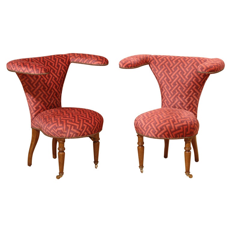 Victorian Fruitwood Cock Fighting Chair