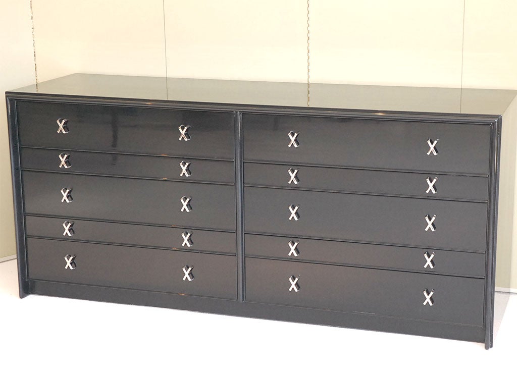 Large Chest of Drawers with "X" Pulls designed by Paul Frankl