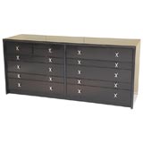 Large Chest of Drawers with "X" Pulls designed by Paul Frankl