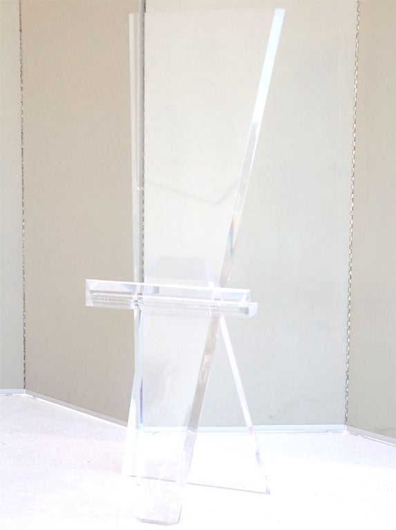 Custom Modernist Lucite Floor Easel at 1stDibs