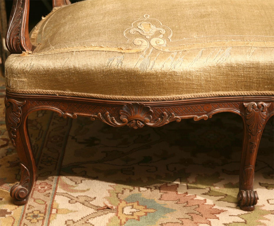 Hand-Carved Louis XV Settee