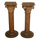 Paie of Gothic  wood pedistals/ columns