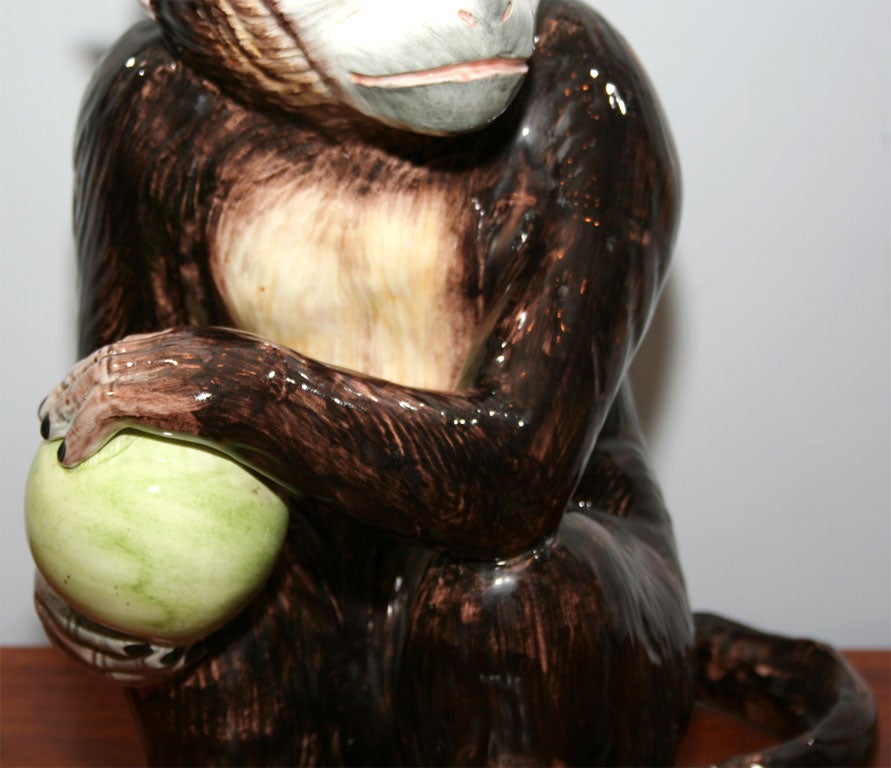 ceramic monkey statue