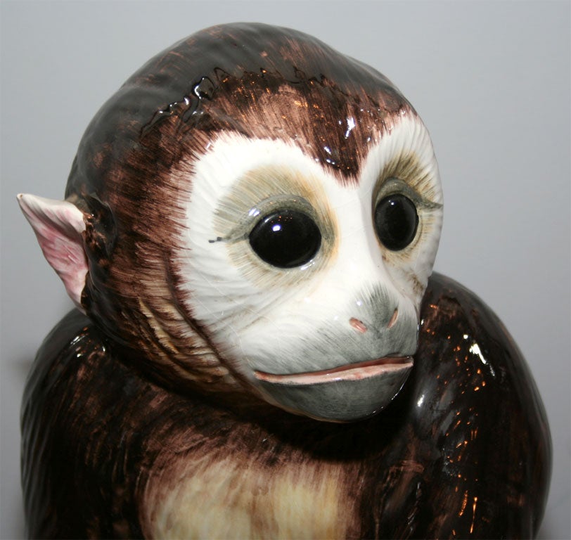 Italian Large Ceramic Monkey