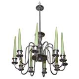 #4112A Updated Neoclassical 10-Arm Chandelier
