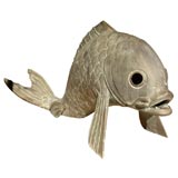 Large Bronze Sculpture of Carp