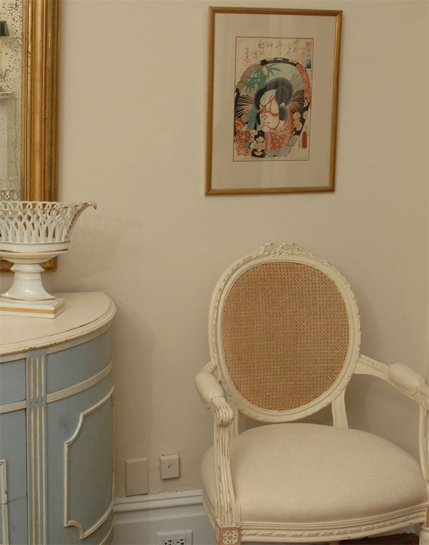 Japanese Signed Print  Actor Reflected in Mirror