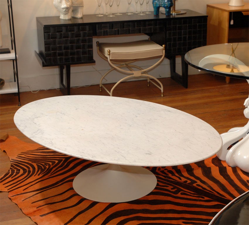 Early Florence Knoll Marble Top Tulip Table
