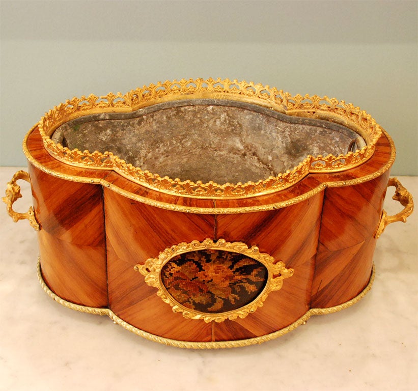 19th Century French Marquetry Jardiniere