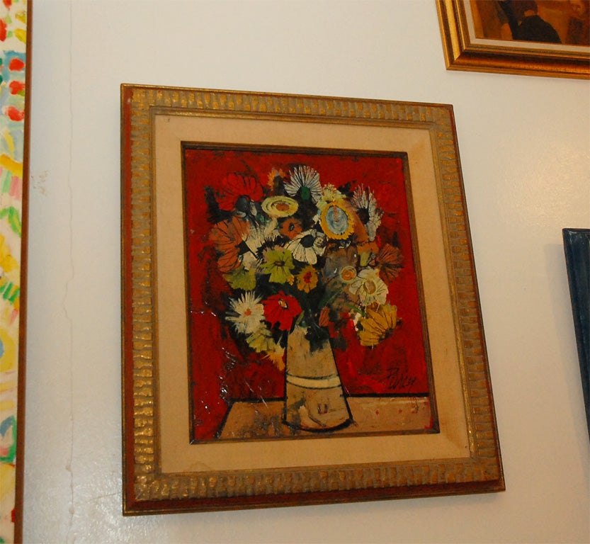 Charles Levier steal life oil painting on board