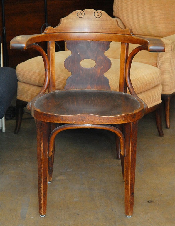 Pair of  J & J Kohn bentwood armchairs