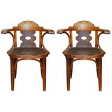 Pair of  J & J Kohn bentwood armchairs