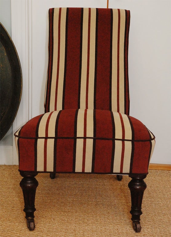 19th Century Antique French slipper chair