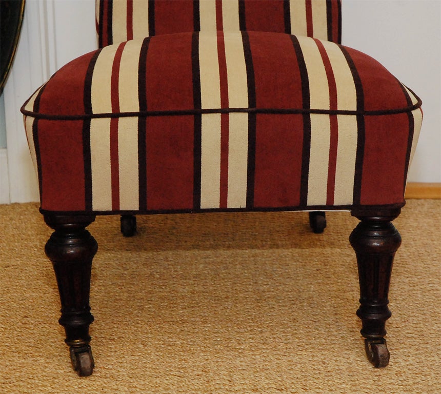 Wood Antique French slipper chair