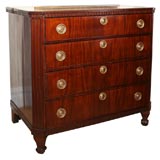 Dutch mahogany four drawer Louis XVI style chest
