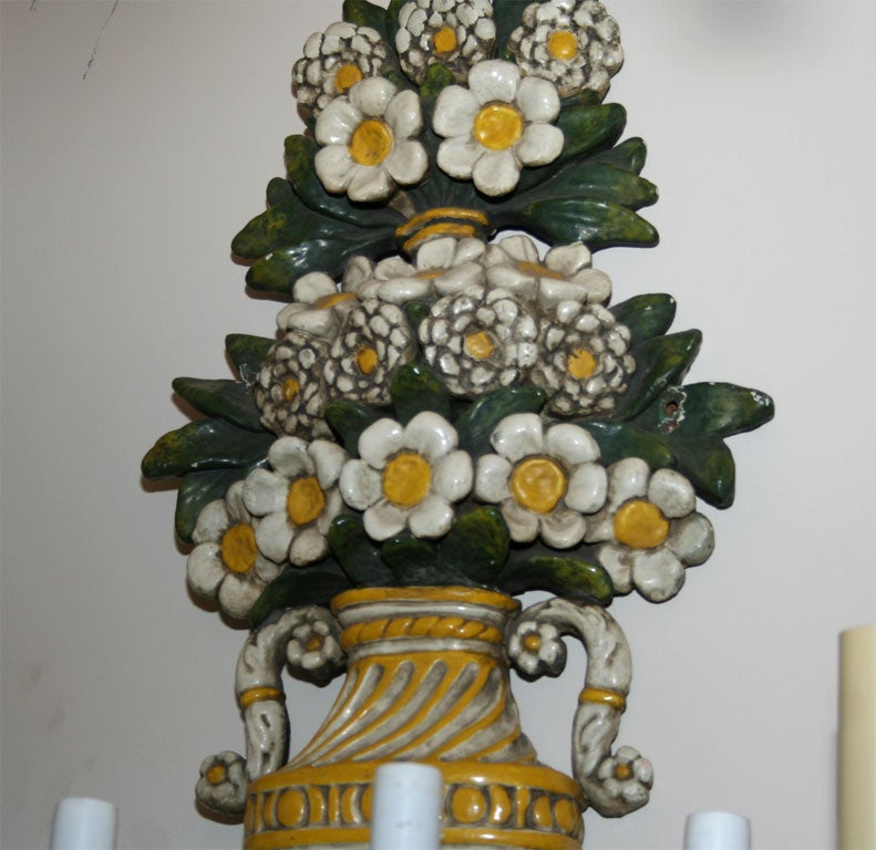 Set of four Caldwell enameled sconces 2