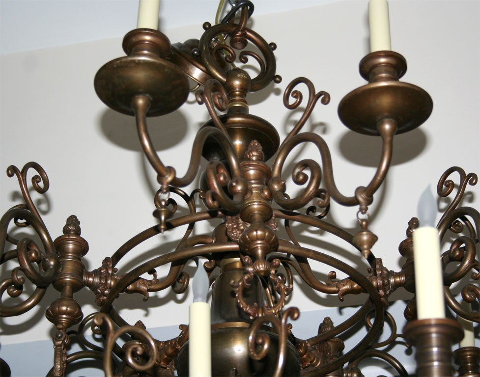 Belgian Large 32 light Dutch Baroque Chandelier