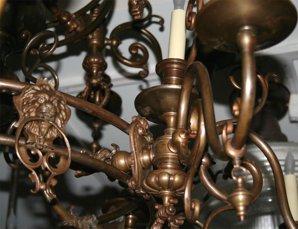 19th Century Large 32 light Dutch Baroque Chandelier