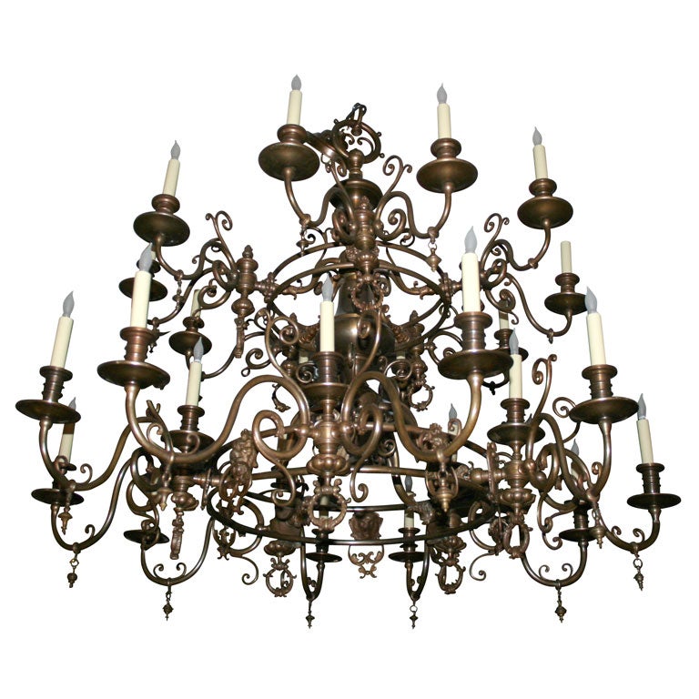 Large 32 light Dutch Baroque Chandelier