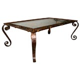 French iron coffee table with fish motif