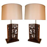 Pair of Abacus Lamps