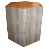 Travertine Side Table