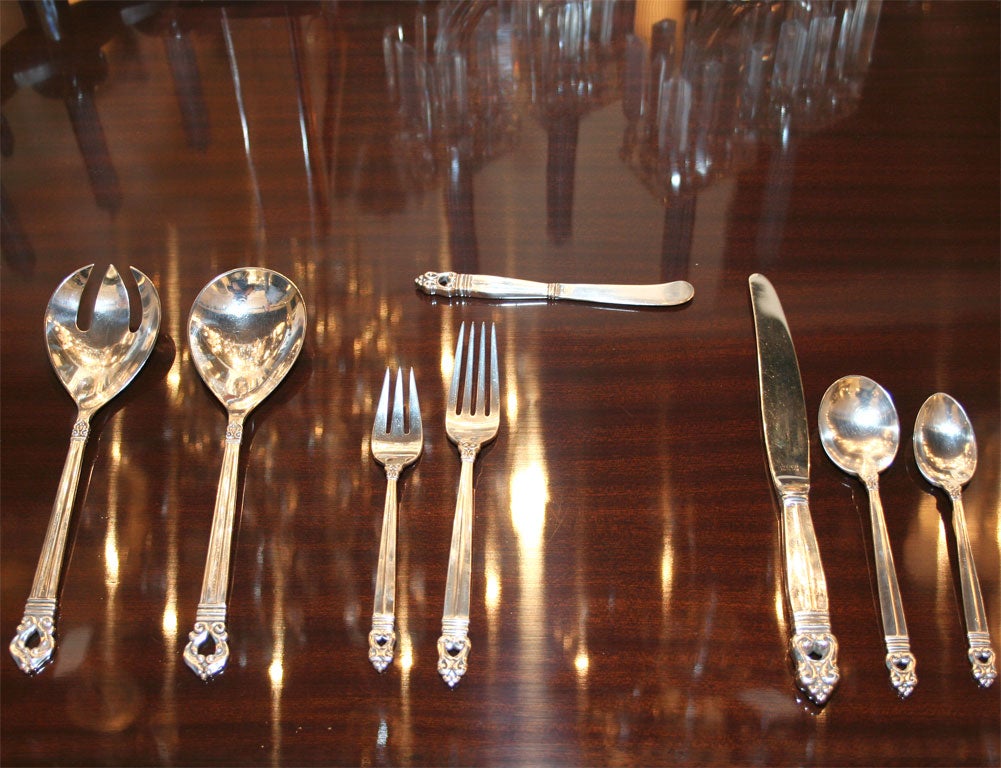 Sterling Silver Flatware by International For Cartier