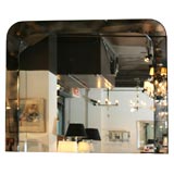 Spectacular Smoked Hollywood Mirror with Gilded Rosettes