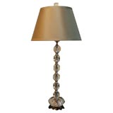 1940's Hollywood Cut Crystal Lamp