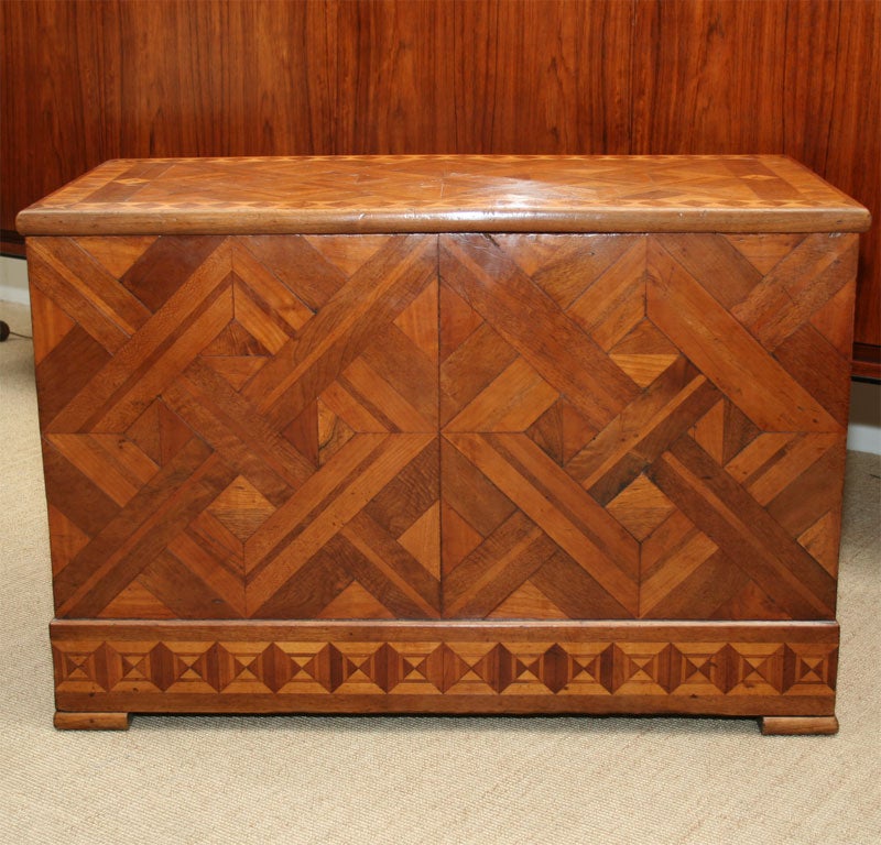 Parquetry Lift-Top Chest