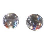 Antique Pair of Victorian Crystal Balls